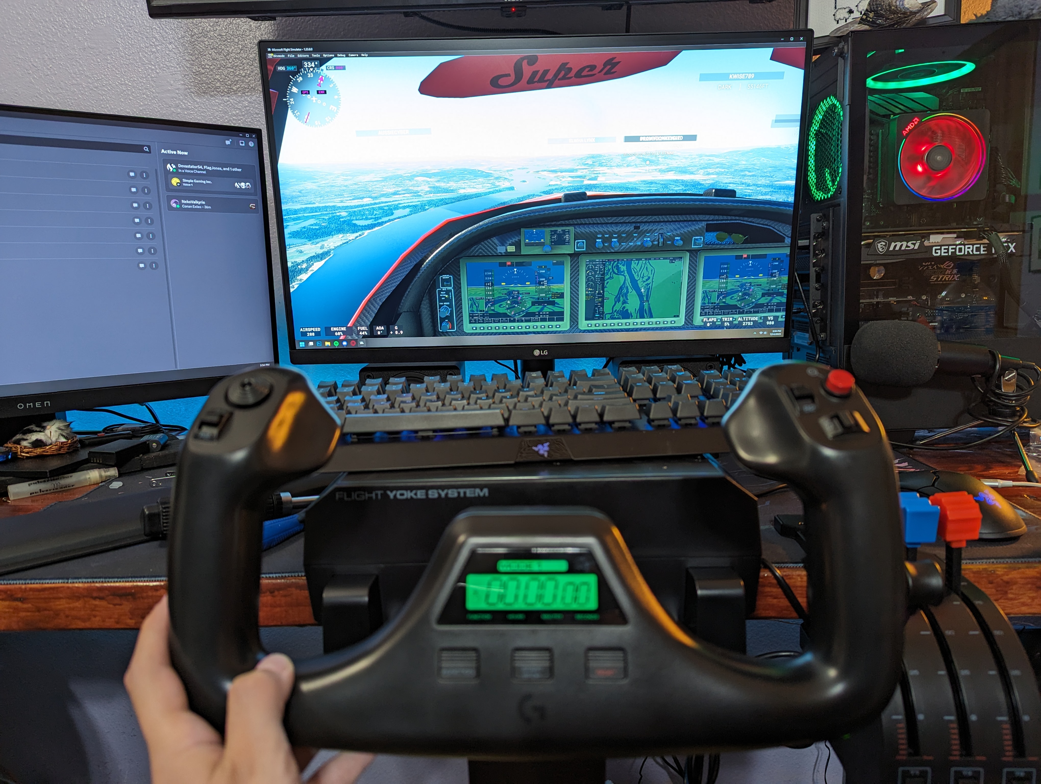 Logitech Yoke Flight Simulator