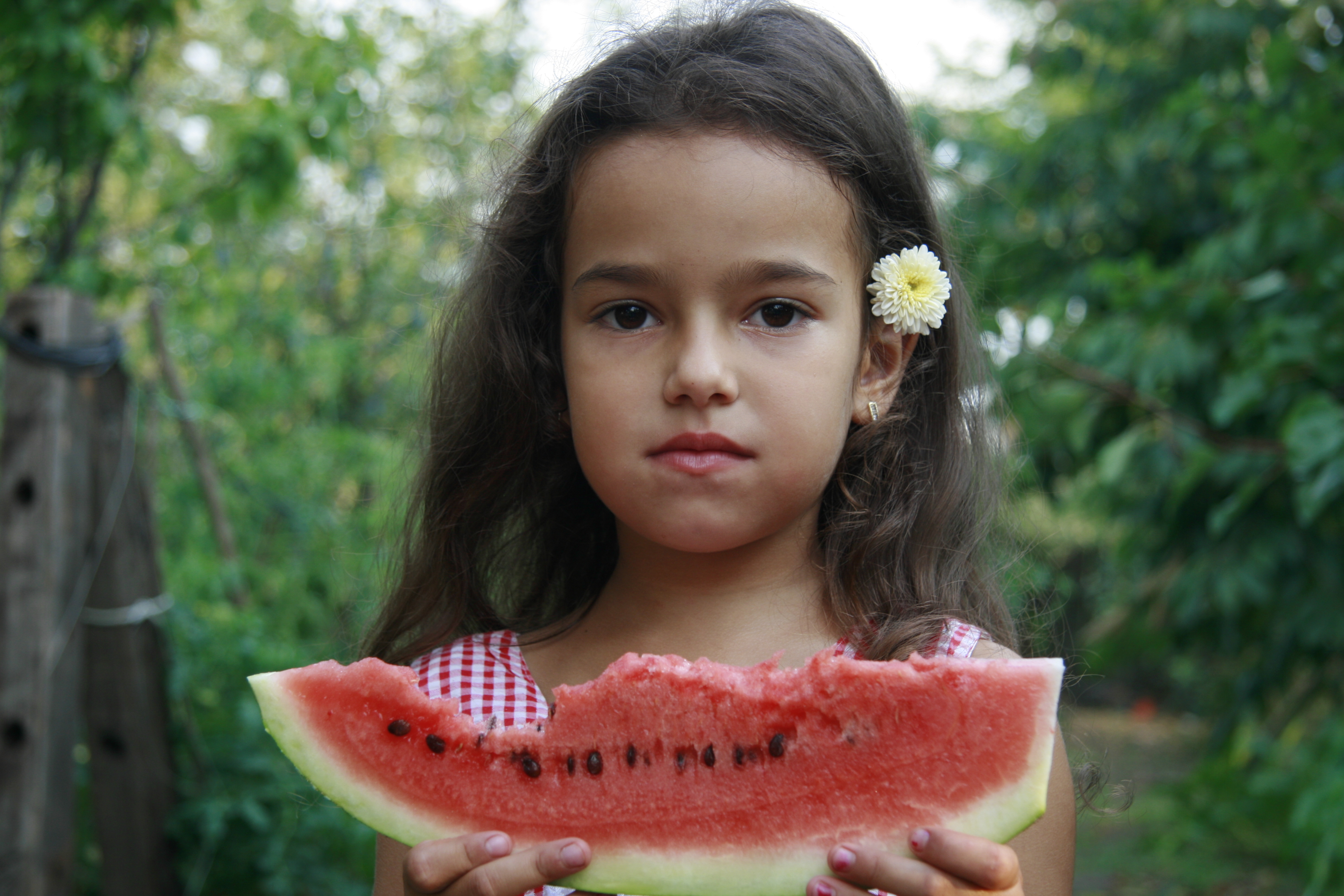 Wattermelon Little Girl Portrait 3