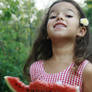 Wattermelon Little Girl Portrait 4