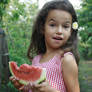Wattermelon Little Girl Portrait 5