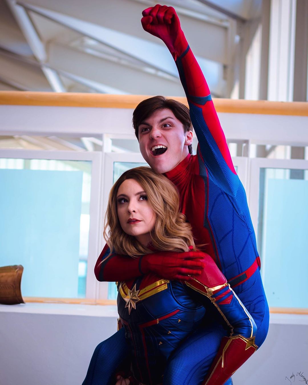 Captain Marvel and Spider-Man Cosplay @ MegaCon Or by Brokephi316 on  DeviantArt