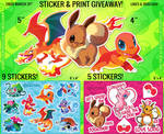 Pokemon Sticker Giveaway! by Kuitsuku