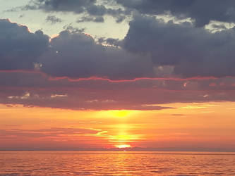 La plage du soleil couchant