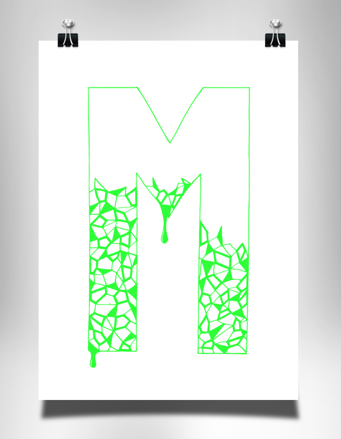 PosterVine Typography Poster of M from Kasia