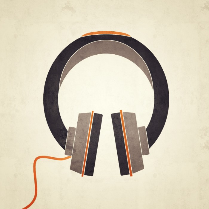 PosterVine Headphones Modern Hipster Poster