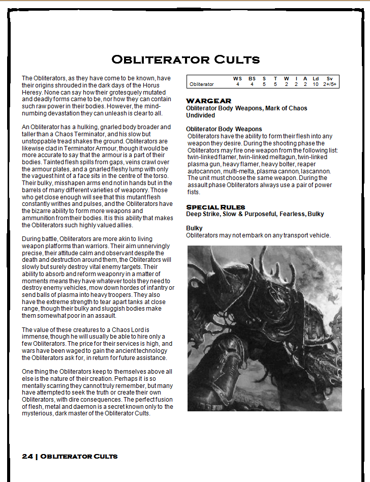 CSM - Obliterator Cults