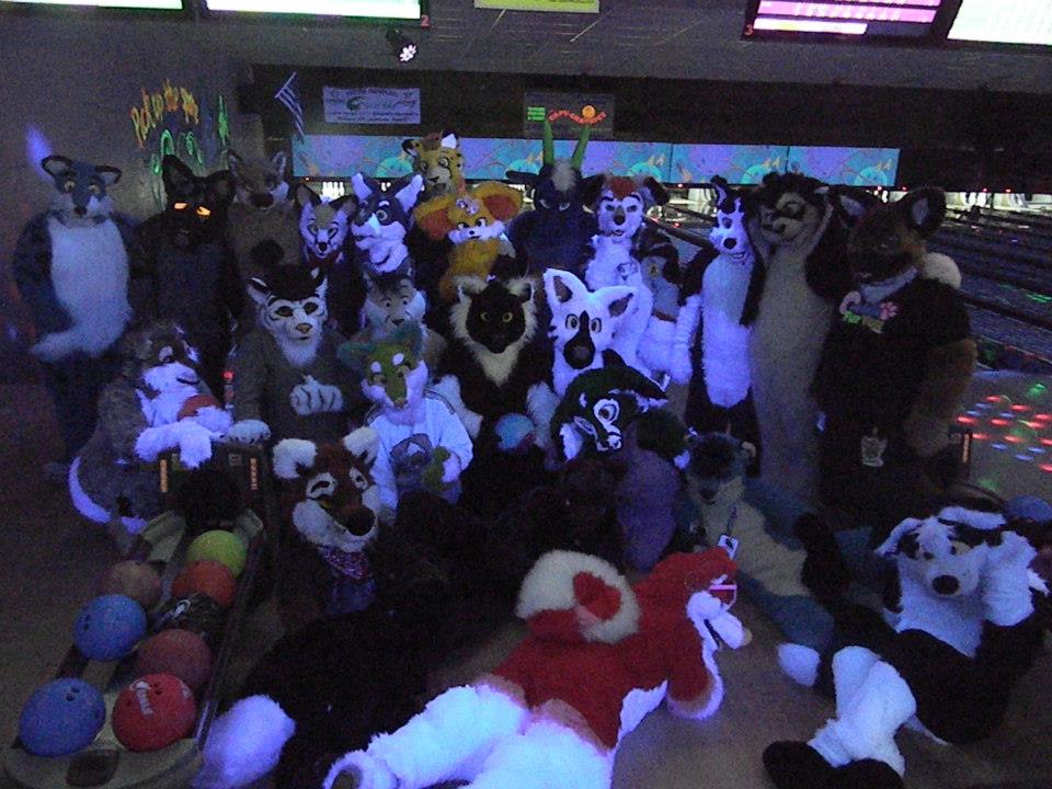 Fursuiters at Fursuit Bowling