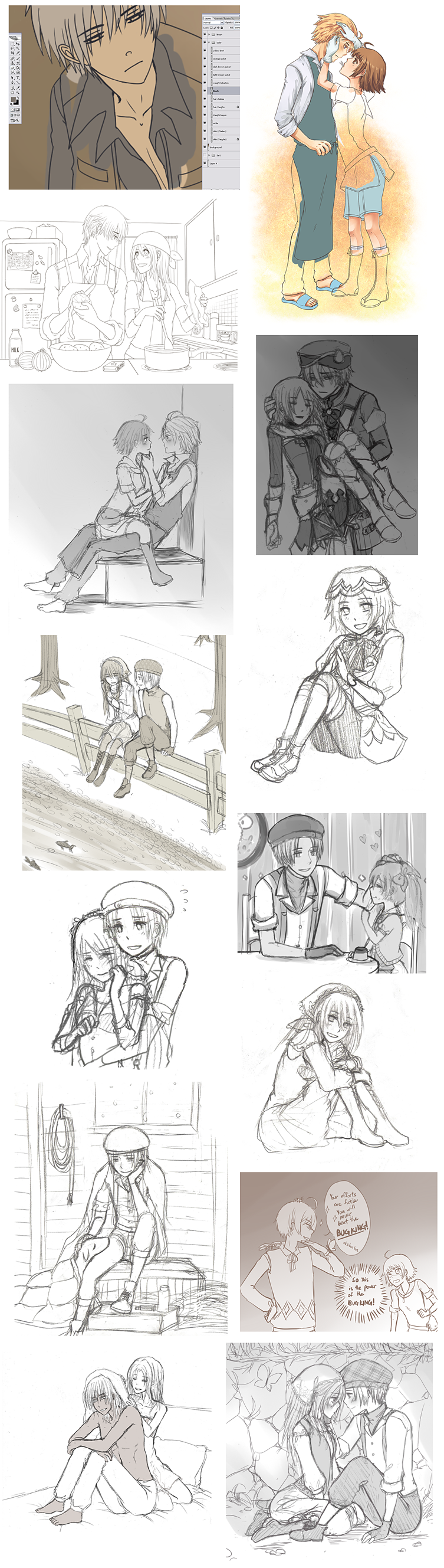 Harvest Moon RF:ToD sketch dump 2011