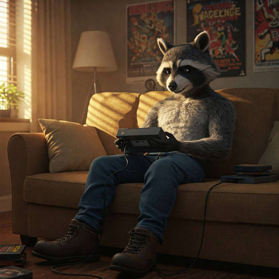 The Racoon Effect Tanner the Racoon playing by maximus5677 on DeviantArt