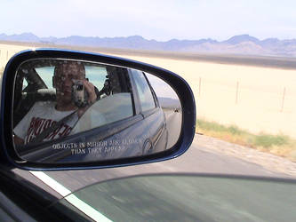 Driving through Nevada desert