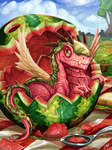 Watermelon Dragon by Charongess