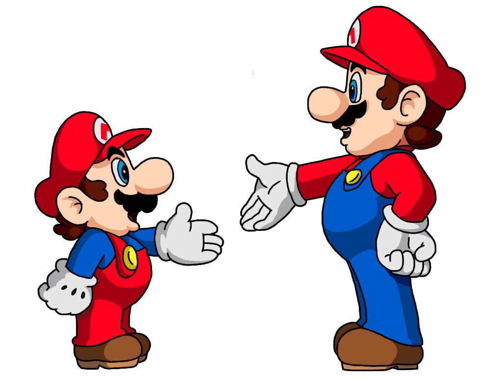 Mario meets Mario by Zumokuta1995 on DeviantArt