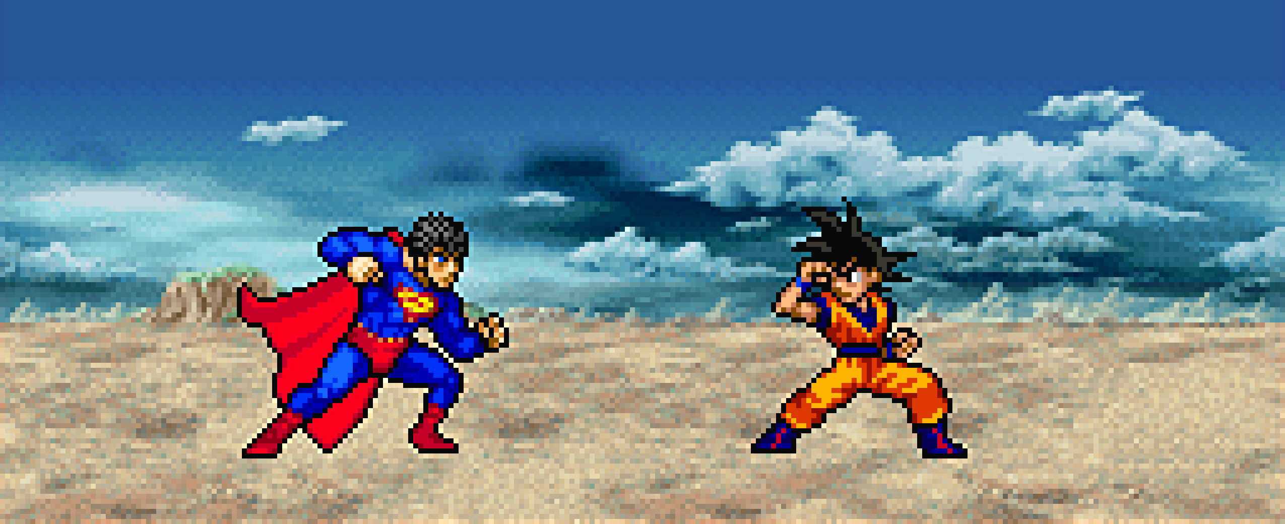 Goku vs Superman JUS style