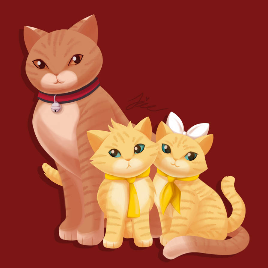 Cat MEIKO Rin and Len by JessiePegasus on DeviantArt