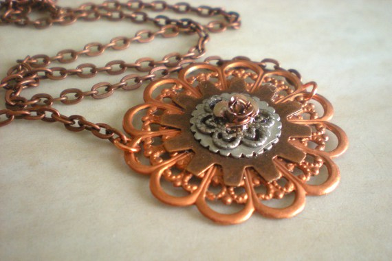 Copper Filigree Necklace