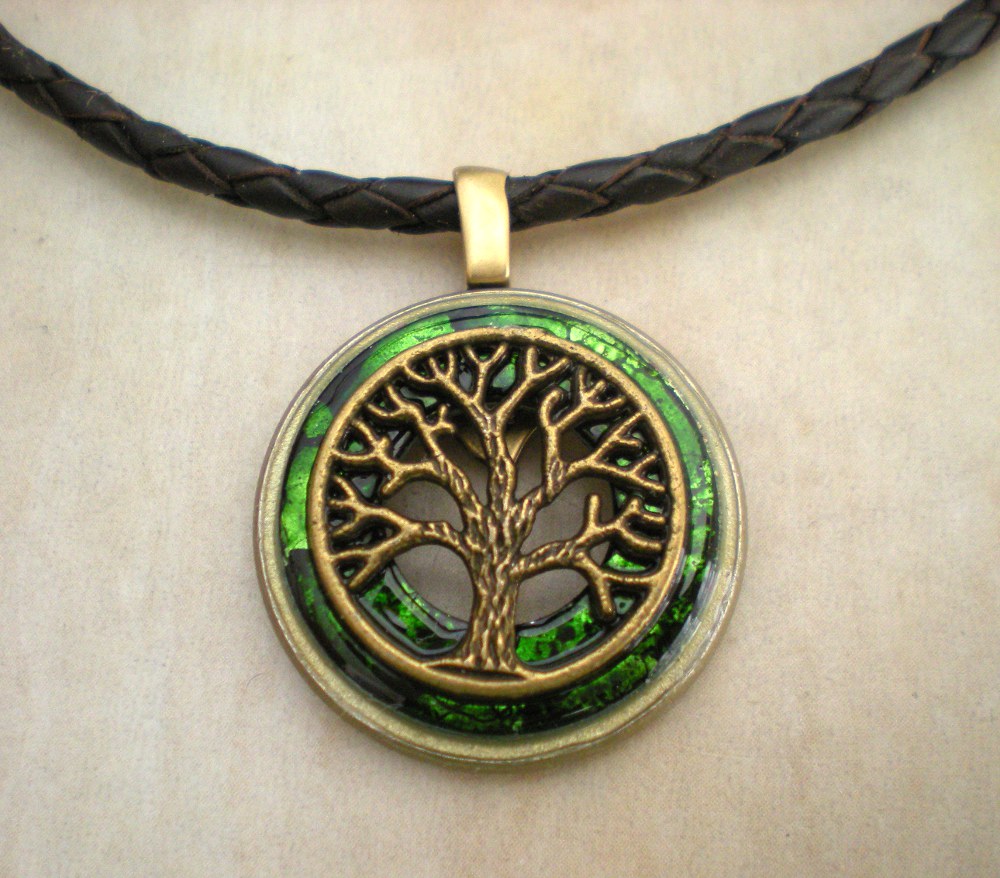 Men's Green Tree Necklace