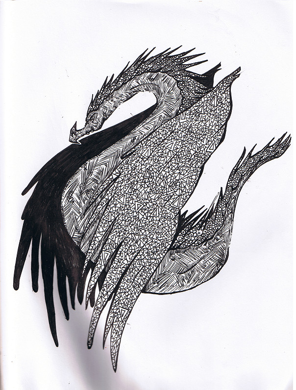 Black Inked  Dragon