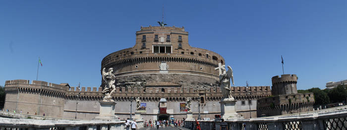 Engelsburg st. angelo's castle rome panorama