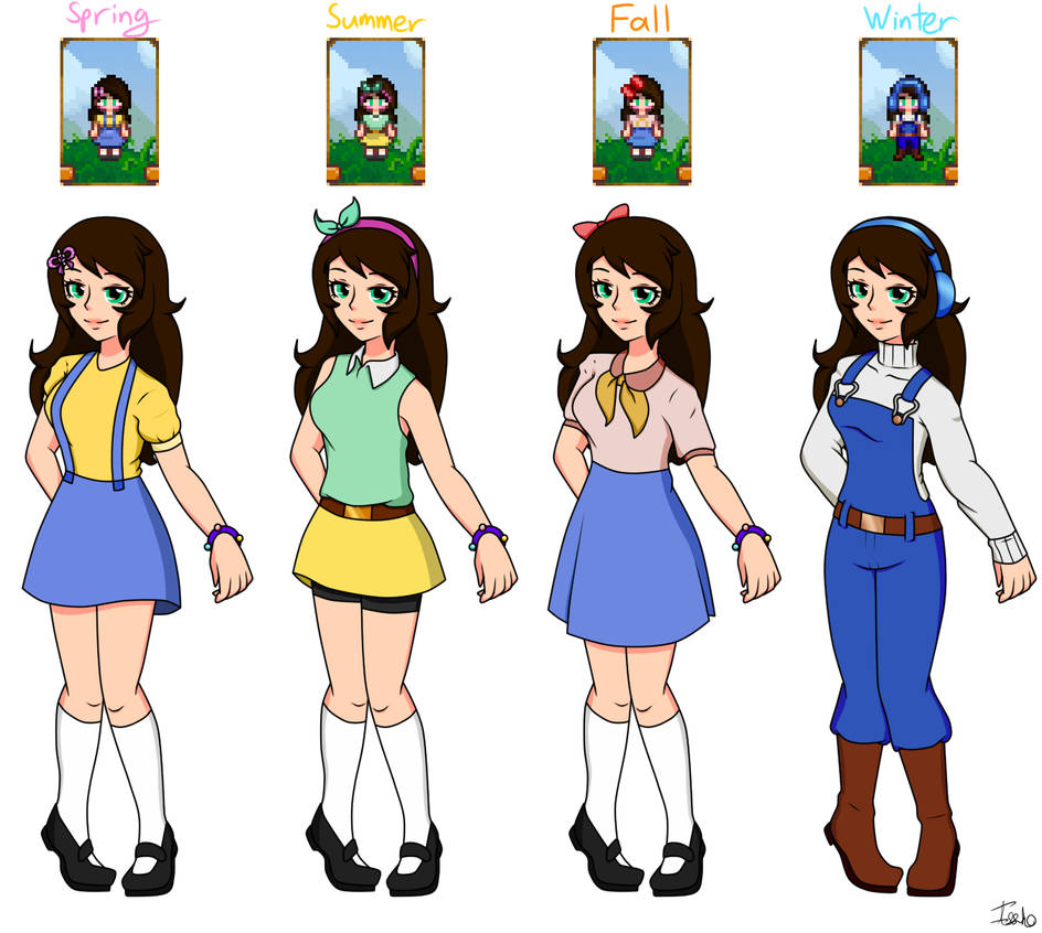 Stardew Valley OC's outfit designs by Appis15 on DeviantArt