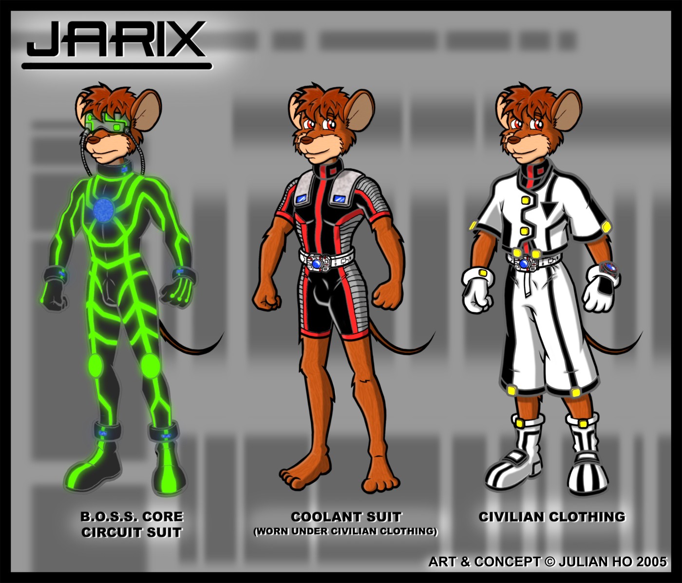 JARIX Model Sheet - Colorized