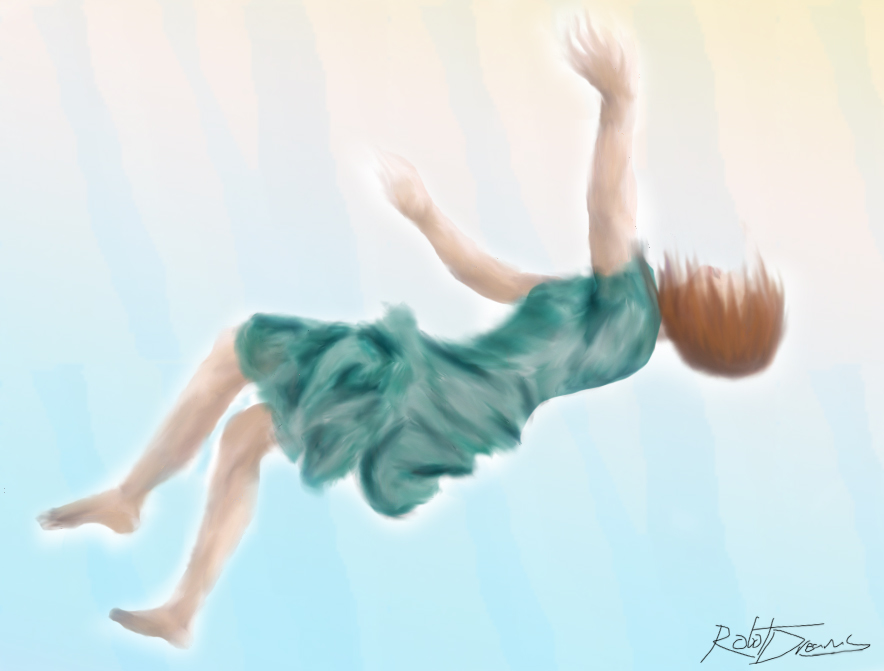 Girl Falling Backwards