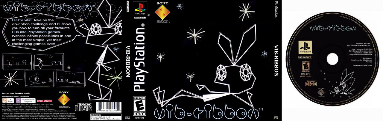 Vib-Ribbon PS1 cover (North American) by Gray-Lord on DeviantArt