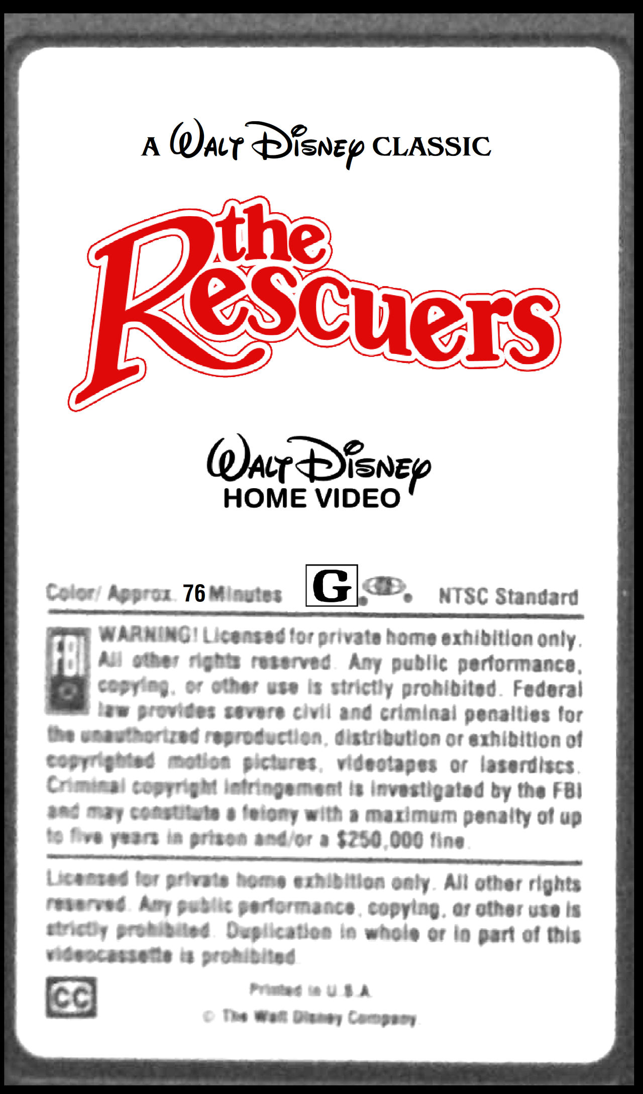 The Rescuers (1992 sticker label) by GrayLord791 on DeviantArt