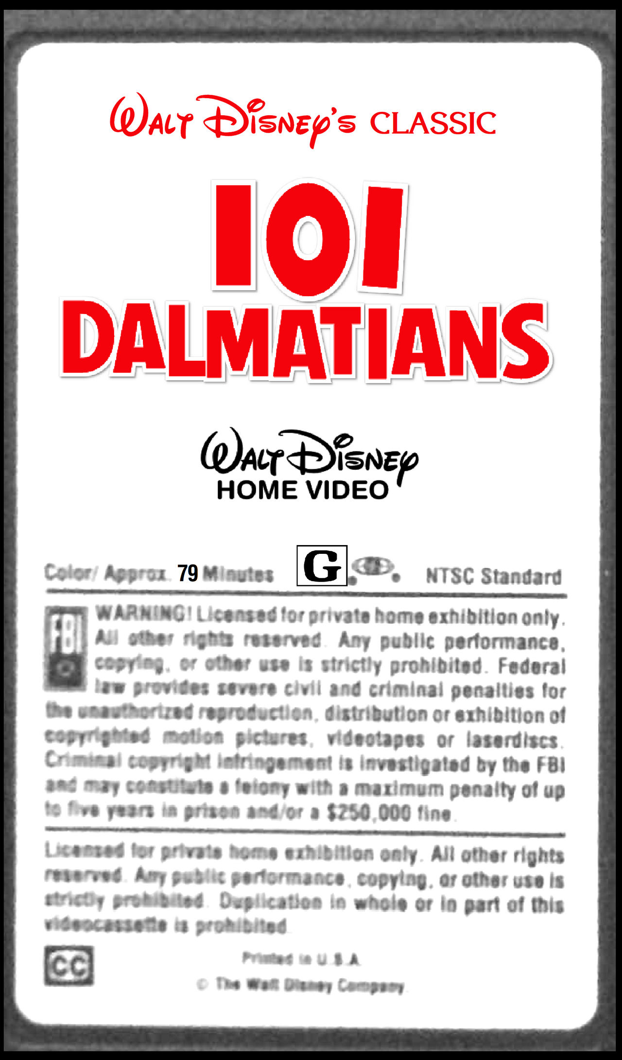 101 Dalmatians (1992 sticker label) by Gray-Lord on DeviantArt