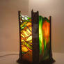 Stained glass basswood lantern 2