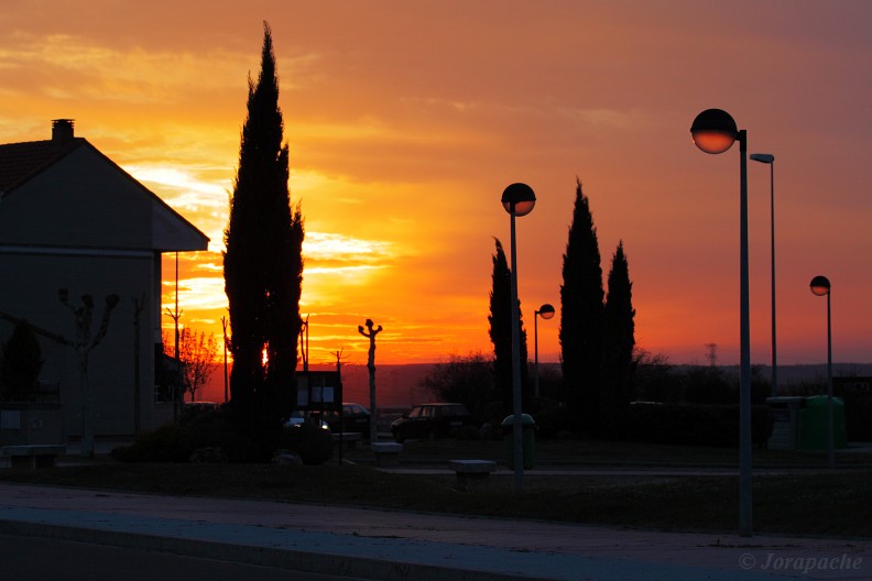 Orange light and shadows