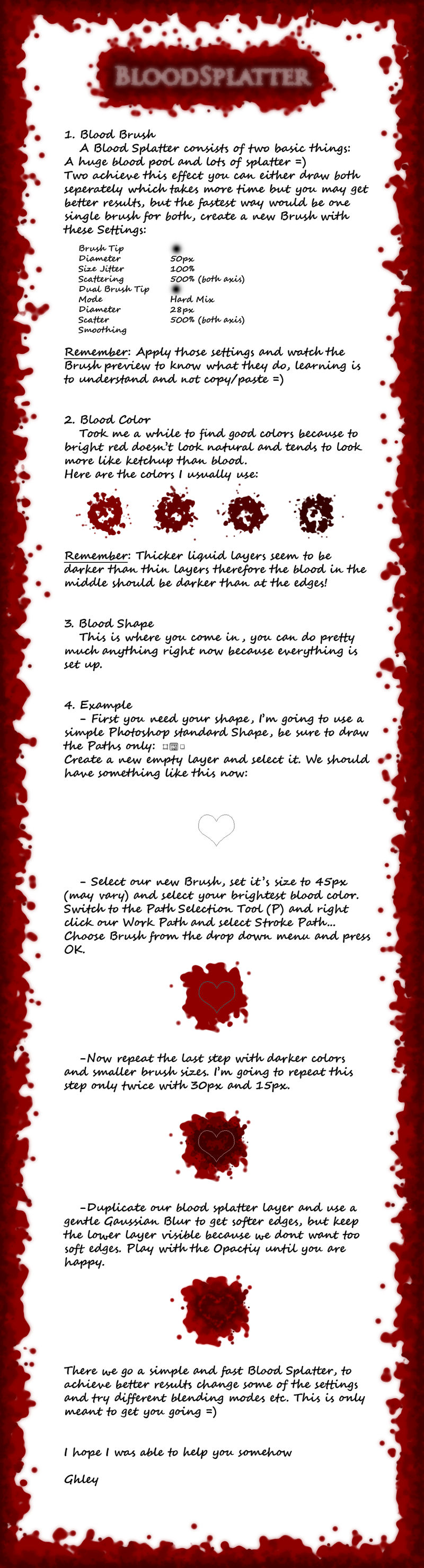 Blood Splatter Deviantart Blood Splatter Tutorial by ghley-ch on DeviantArt