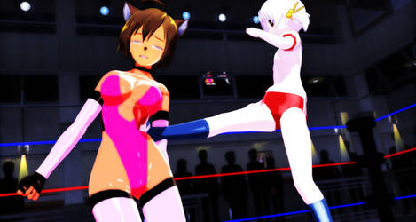 [MMD WRESTLING]Kaai Yuki vs Meiko (03)