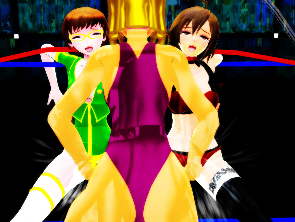 MMD WRESTLING Meiko and Chie 2 on 1 Match (4) by tousato on DeviantArt.