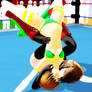 [MMD WRESTLING]Meiko vs Chie Satonaka Sexy Fight 1