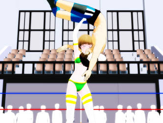 [MMD Mixed Wrestling]Chie Dominate Griff