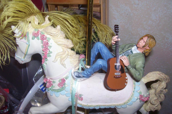 Curt Cobain in his Nirvana