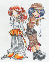 Fashionable Akiko and Shiya