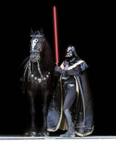 Darth Vader and his Friesian Stallion.