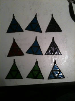 Triforce Stainglass Pendants 5