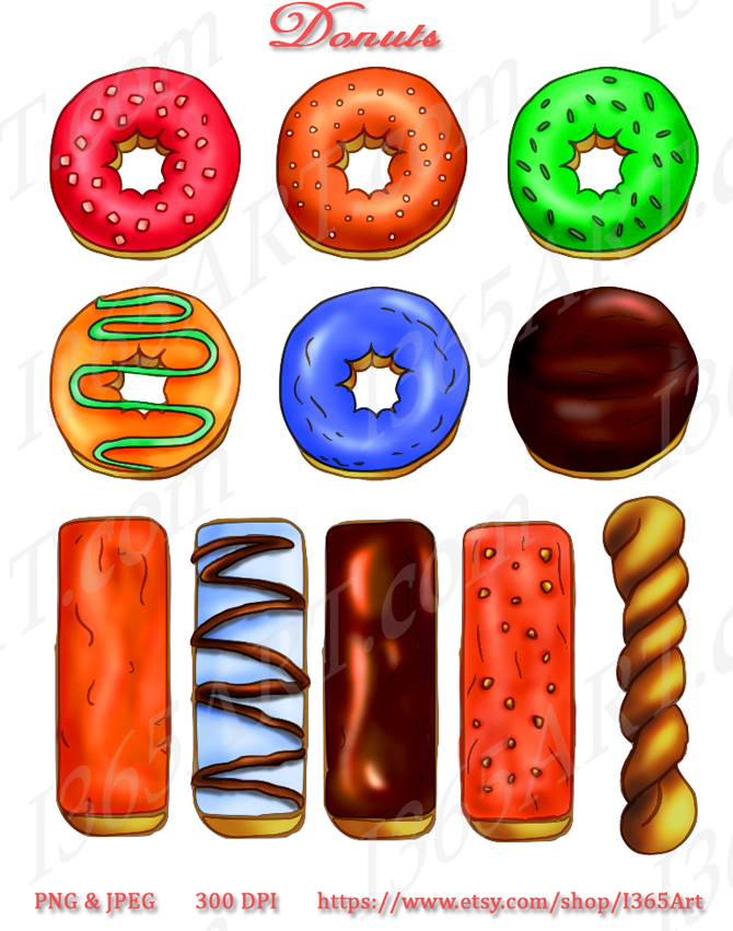 Delicious Donuts Clip Art