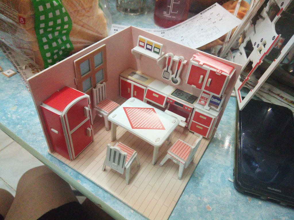 Paper-crafted kitchen by Yingyue-draws on DeviantArt