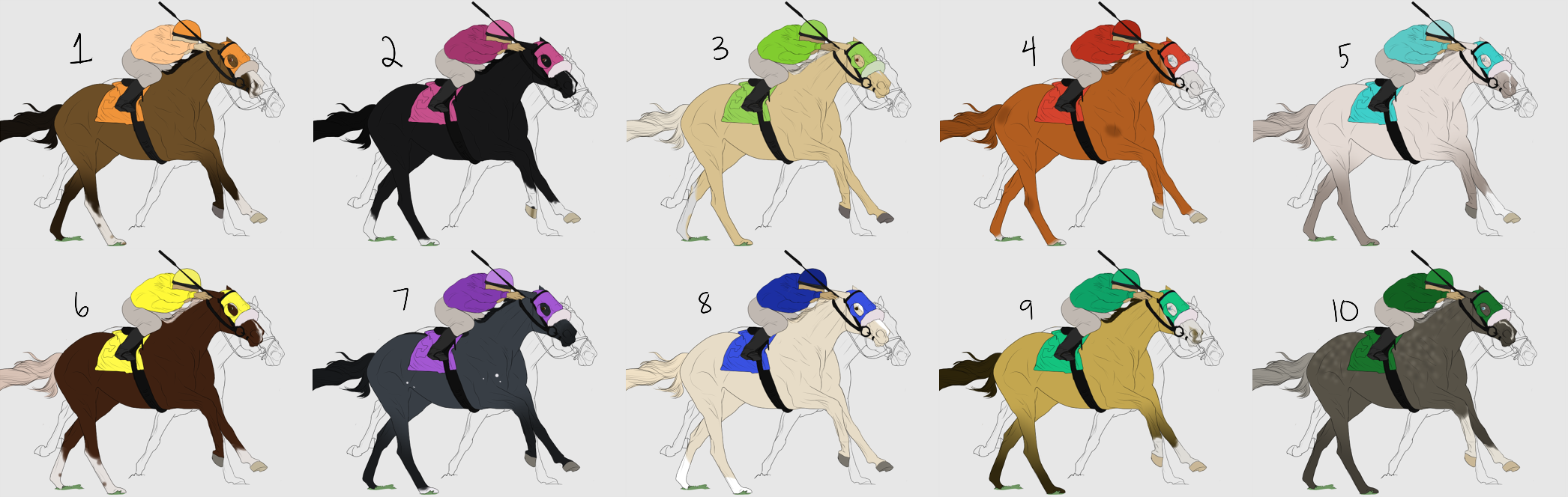 Racehorse and Jockey Designs (OPEN)