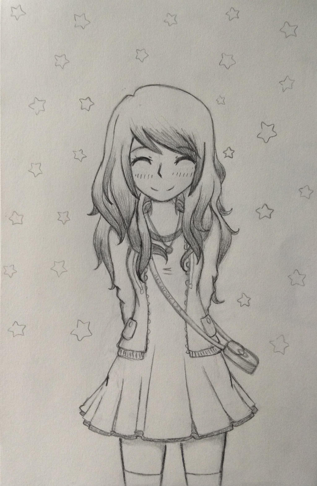 happy anime girl by artangelx3 on DeviantArt