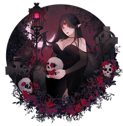Vampire Queen Commission for .:senyasskeletongrin:
