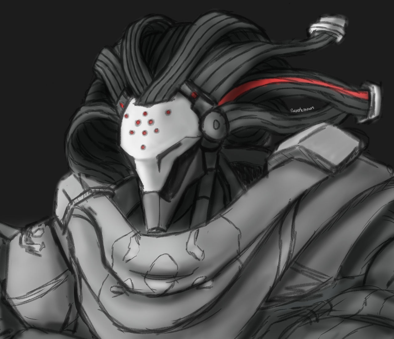 Ramatra Line Drawing Ramattra Sketch by PineappleAnanas on DeviantArt