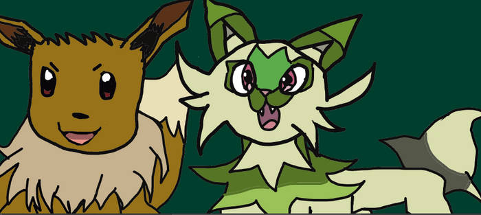 Eevee And Sprigatito