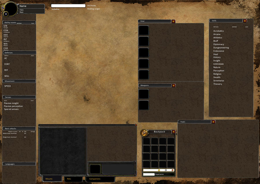 Dnd Character Sheet Wow Theme By Vixenkiba On Deviantart Dnd Character Sheet Wow Theme By Vixenkiba On Deviantart