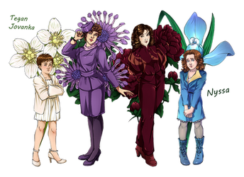 Dr Who Flowers - Tegan and Nyssa