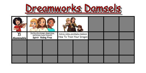 Dreamworks Damsels grid