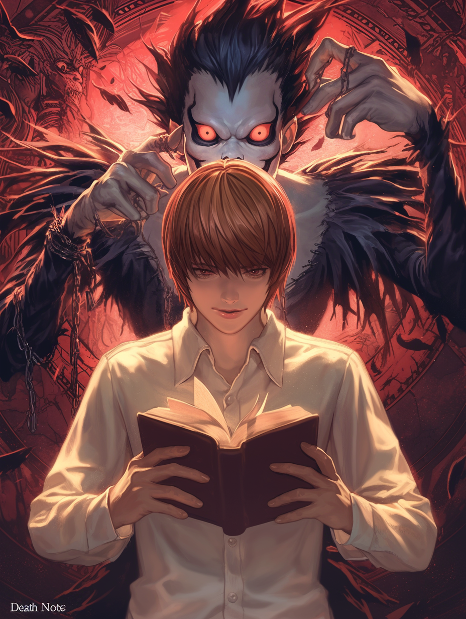 Death Note Ma Light Yagami and Ryuk from 'Death Note'(04) by Tamako-Monomi on DeviantArt